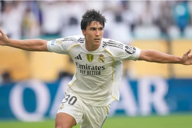 
Real Madrid mengumumkan memperpanjang kontrak penyerang Gonzalo Garcia. X/MadridXtra