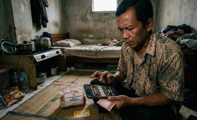 Penerima bansos bermain judi online