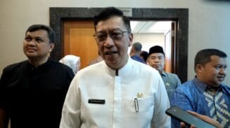 Sekretaris Daerah Kota Tangsel Bambang Noertjahjo memberikan penjelasan terkait bantuan sekolah swasta
