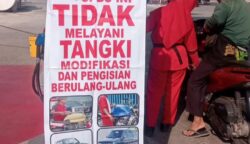 SPBU Pertamina di Kabupaten Tangerang melarang pembelian menggunakan sepeda motor dengan tangki modifikasi