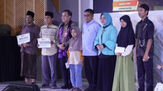 Peluncuran Pusat Layanan Pembayaran Pajak Kendaraan Bermotor (PKB) atau Payment Point bertajuk "Agen Samsat Lebih Dekat dan Mudah" di Gedung Serba Guna (GSG) Kecamatan Curug, Kamis, 2 Juli 2026.