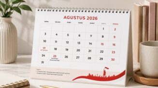 Ilustrasi Kalender Agustus 2026