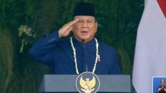 Presiden Prabowo Subianto memimpin upacara detik-detik Proklamasi dalam rangka peringatan HUT ke-81 Republik Indonesia di Istana Merdeka, Jakarta, Senin, 17 Agustus 2026.