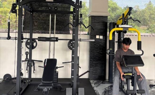 Fasilitas gym di Masjid At-Taqwa Villa Pamulang Tangsel