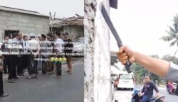 Tangkapan layar video keributan yang terjadi di GKPI Rajeg, Kabupaten Tangerang, Minggu, 20 September 2026.