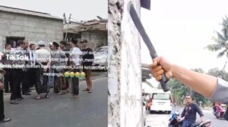 Tangkapan layar video keributan yang terjadi di GKPI Rajeg, Kabupaten Tangerang, Minggu, 20 September 2026.