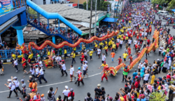 Suasana kirab budaya di Kota Tangerang.