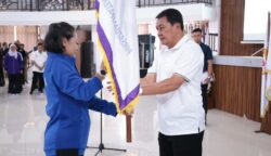 Bupati Tangerang Moch. Maesyal Rasyid mengukuhkan Pengurus Cabang Olahraga (Cabor) Kabupaten Tangerang Masa Bakti 2026-2030 di Gedung Diklat Kitri Bakti, Curug, Sabtu 24 Oktober 2026.