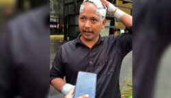 Ahmad Andalusi, driver taksi online mendapat luka tusukan dan bacokan setelah diserang penumpangnya di Pamulang.