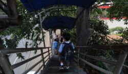 Kondisi JPO yang berlokasi di Jalan M.H Thamrin Kota Tangerang.